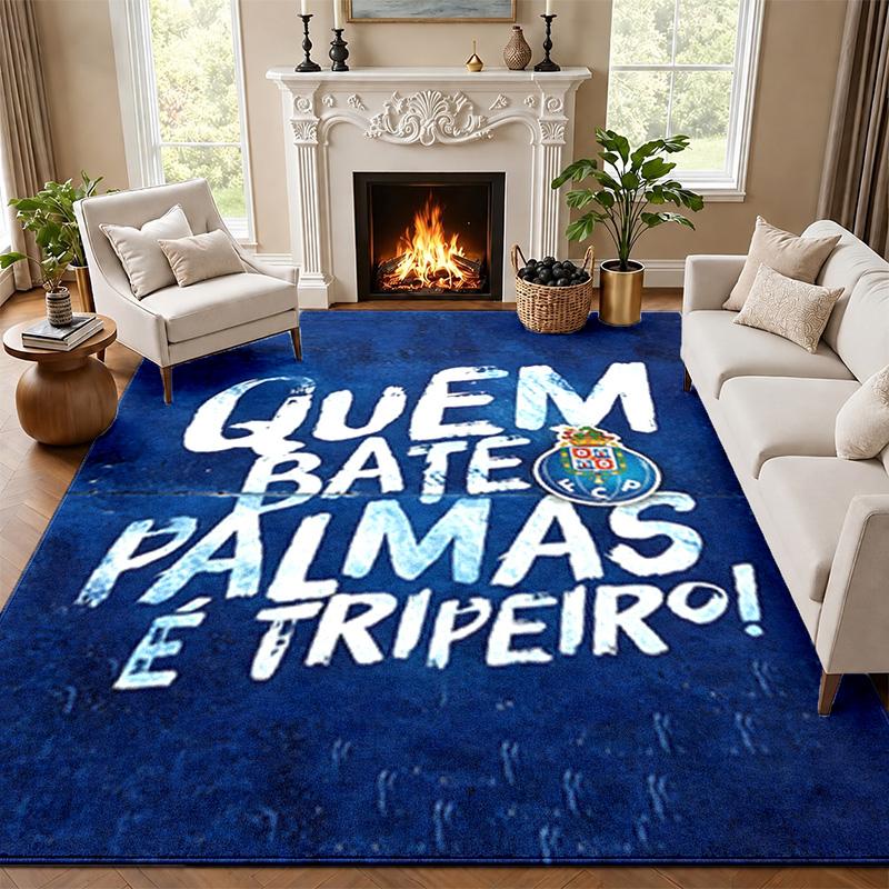 FC Porto Teppich Fußmatte für Wohnzimmer oder Schlafzimmer Schutzmatte unter dem Stuhl Bürodeko Weihnachtsgeschenk Geburtstagsgeschenk