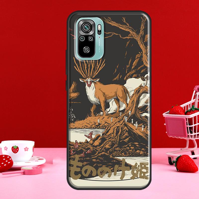Anime Kodama Tattoo Case For Xiaomi Redmi 10 9 9A 9C 9T Back Cover For Redmi Note 11 Pro 8 9 10 Pro 9S 10S 11S