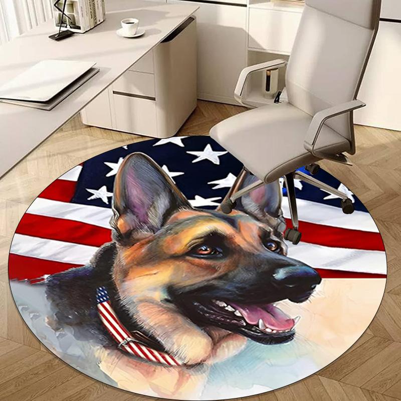 Tapis Rond Animal 1424 - Tapis Décoratif de Bureau Pour Salon Chambre Tapis de Porte Tapis de Sol Tapis pour Zone de Chaise d'Ordinateur
