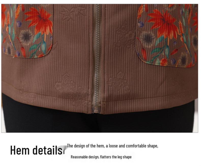 Plus Size Sleeveless Vest for Middle-aged and Elderly Women - Spring/Autumn Outerwear