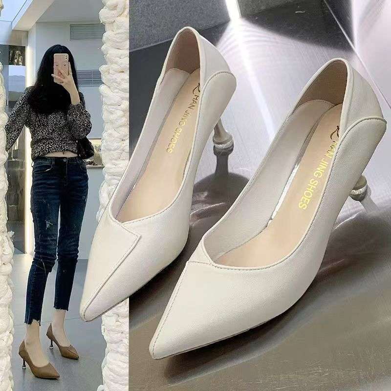 Mint Mambo High Heels Women's Foreign Versatile Soft Sole Not Tired Feet High Heels Bride Wedding Shoes Bridesmaid Interview Hotel