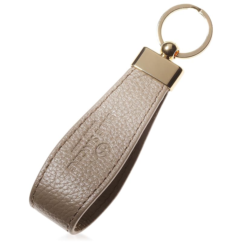 

[BLUE SINCERE] key ring genuine leather ladies strap type key leather key ring key charm key clip small smart key car / KH3 (greige)