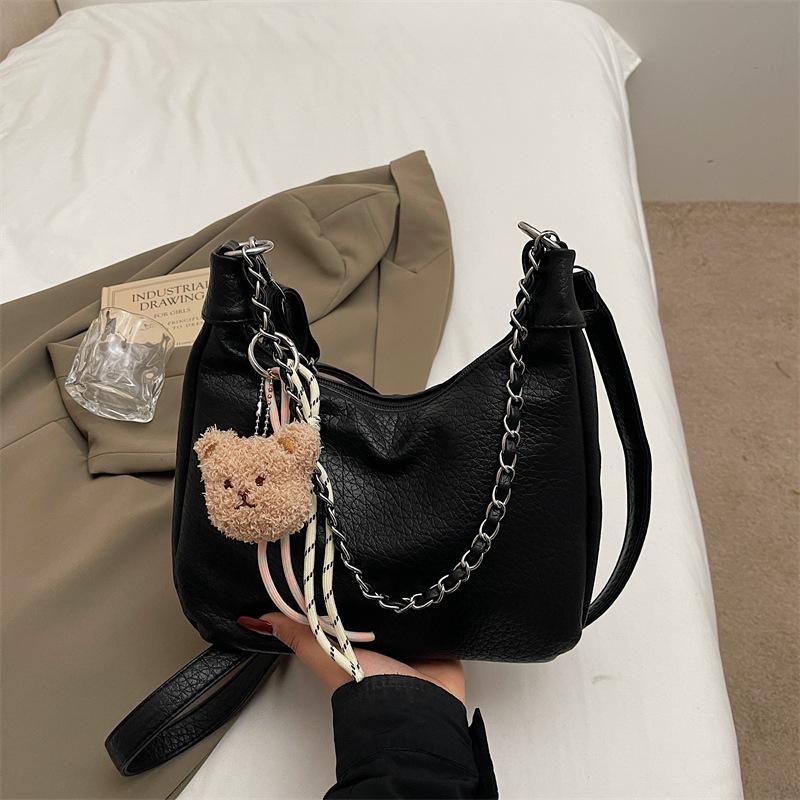 Large-capacity bag women's 2025 new summer versatile shoulder messenger bag casual niche chain dumpling bag