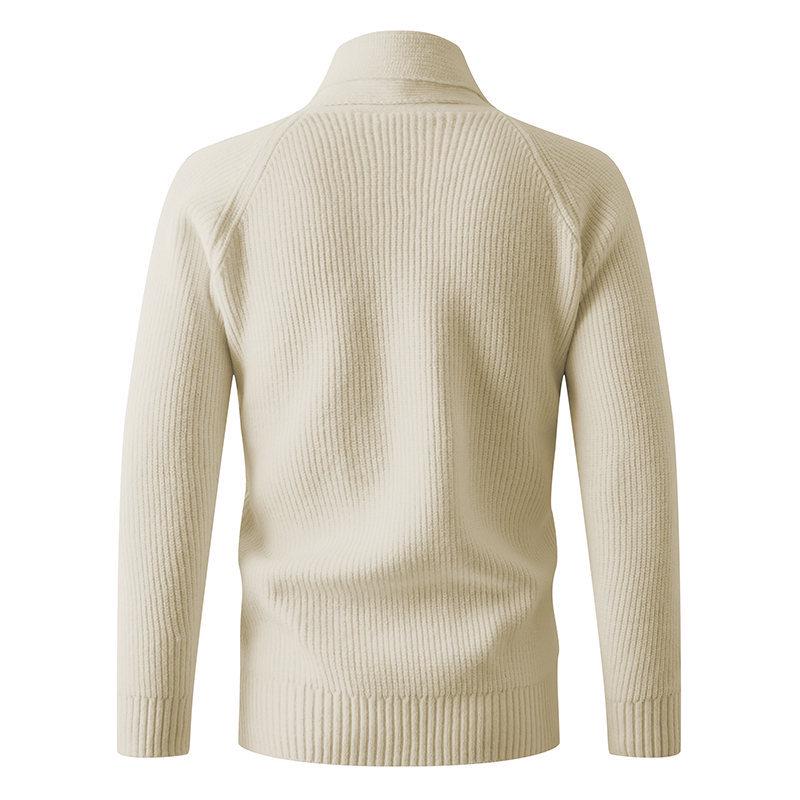 Men's Knit Sweater Neck Gaiter with Buttons, Loose Style for Autumn/Winter
