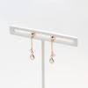ESTELLE [Official] [Web Exclusive] Women's Earrings, 10K Pink Gold with Cubic Zirconia and Drop Motif, 0231-0400-0029-0000