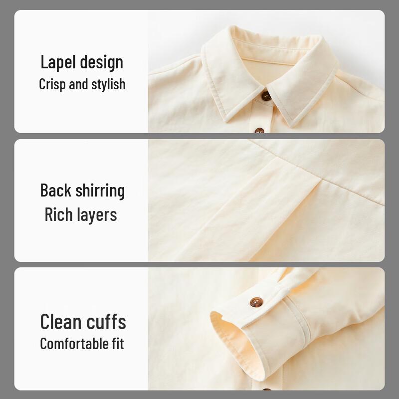 ASK JUNIOR Girls' Autumn Long Sleeve Collared Shirt