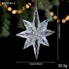 Acrylic Hanging Christmas Ornaments Clear Snowflake Ornaments Deer Ornaments  Holiday Home Decor