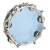 MBAT Tambourine Adjustable Tone Double Row Jingle Bells Handheld Drum Percussion Instrument 8inBlue