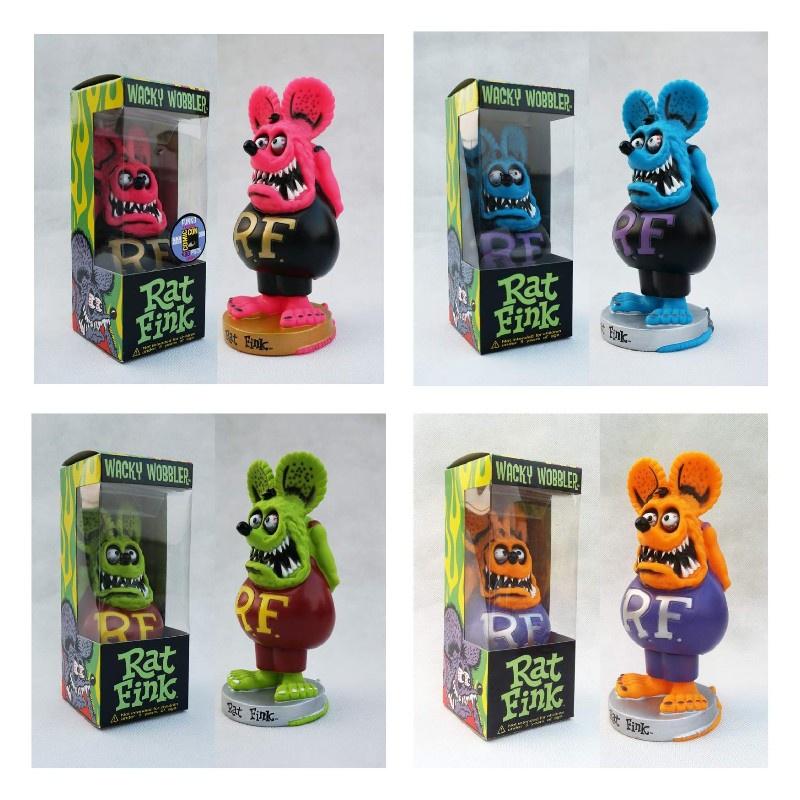Niedliche Rat Fink PVC Sammlerfigur in auffälligen Farben mit Verpackung