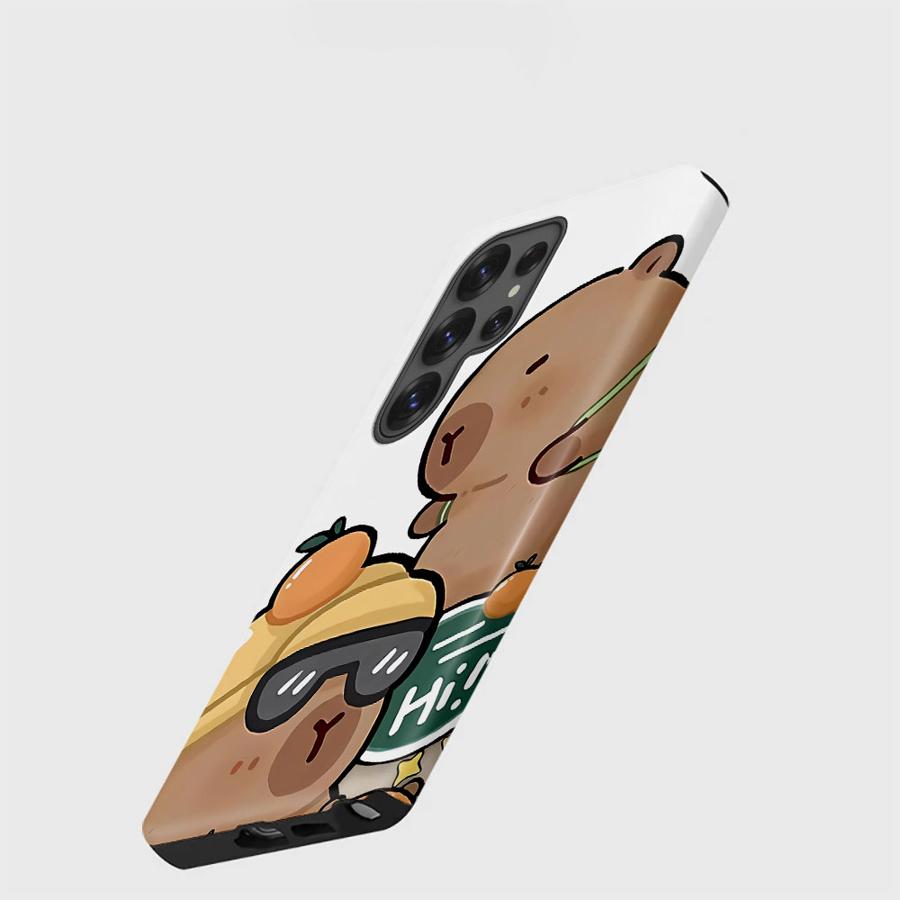 Handyhülle für Samsung Galaxy S25 S23Ultra S24 Ultra A36 S25Ultra A56 A16 S23 A26 S20 FE Weiche Hülle Capa Capybara Niedlich