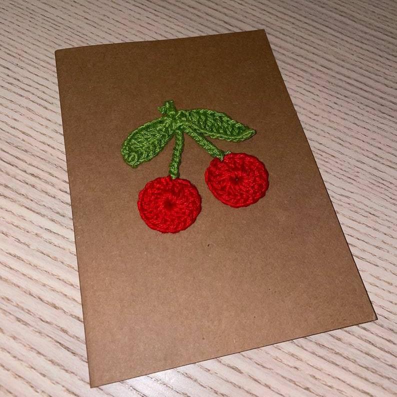 Handmade Crochet Greeting Cards, Cute Amigurumi Card Set For Valentine's Day Birthday Teacher's Day Mother's Day Christmas