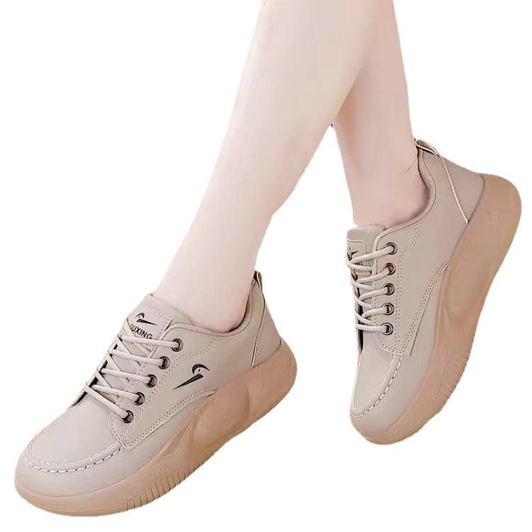 New Women's Casual Shoes Fashion White Shoes Female Students Casual Board Shoes Street Shooting Women's Muffin Bottom Shoes