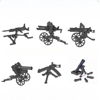Doll Scene With Anti-Aircraft Maxine Anti-Aircraft Heavy Machine Gun Mortar Assembly Building Block