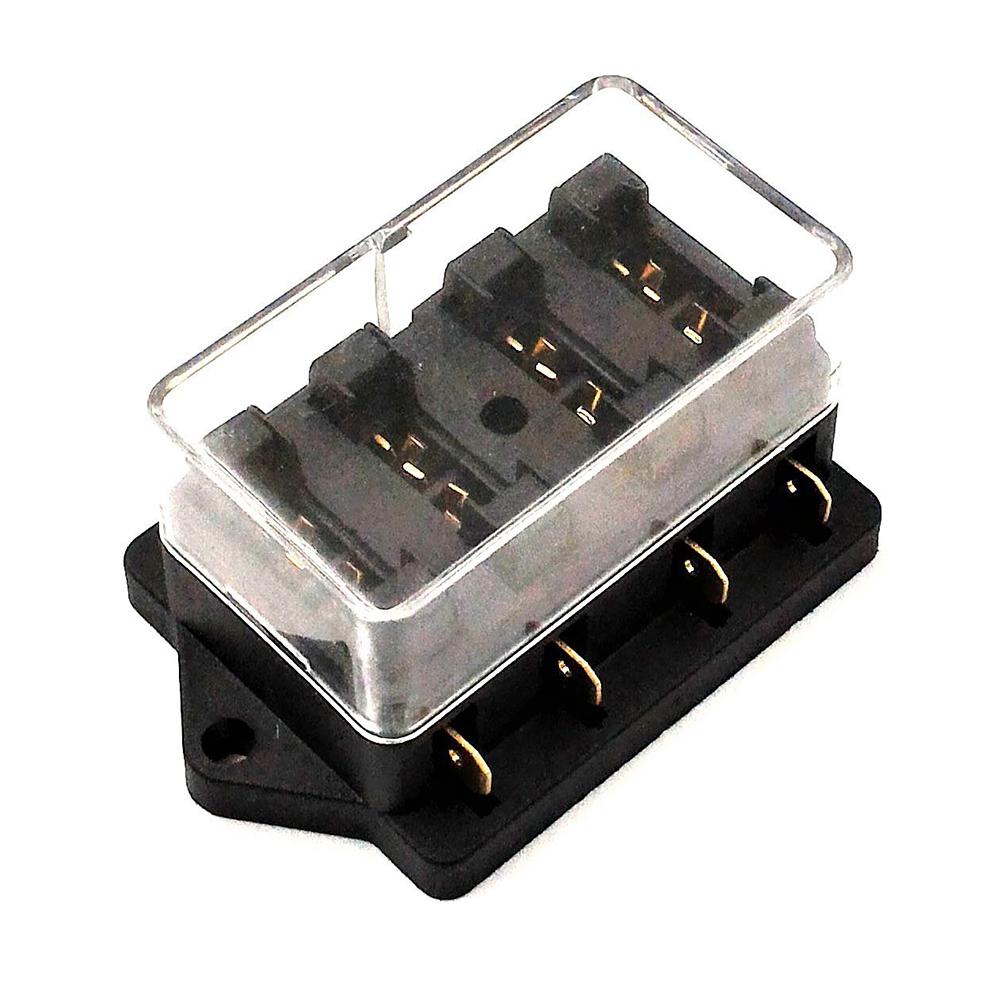 4 Way Automotive Circuit Controller Box Car Relay Fuse Holder Box Fusebox Universal Marine Kit Car Boat 12V/24V