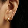 Design Sense Classic Style 18K Gold, Woven Earrings Light Luxury High-end Earrings Jewelry
