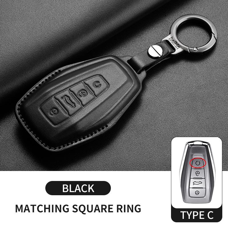 

Leather Car Remote Key Case Cover For Geely For Geely Coolray X6 X7 Ex7 Emgrand Global Hawk Gx7 Kulrey Gt Gc9 Atlas Boyue Nl3