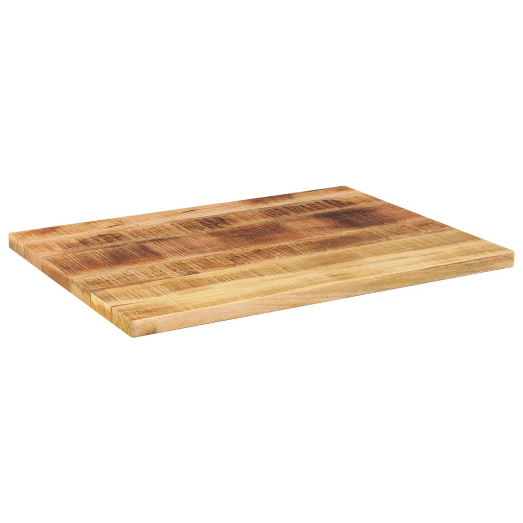 Table Top 90 x 70 x 1.5 cm Rectangular Rough Solid Mango Wood