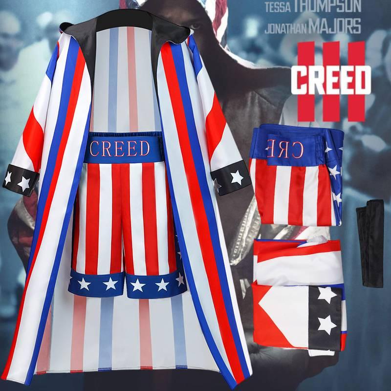 Adonis Creed Inspiriertes Kostümset für Halloween und Bühnenauftritte Hochwertiges Polyestermaterial