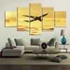 5ks Cestovní letadlo Sunrise Decor 5 kusů Obrázky Nástěnný plakát HD Print Home Decor 5 Panel Room Decor Moderní abstraktní plátno