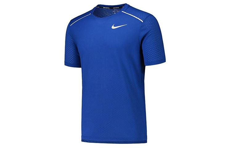 Nike T Shirts Men s Blue Crew Neck Moderate AQ9920-438 S