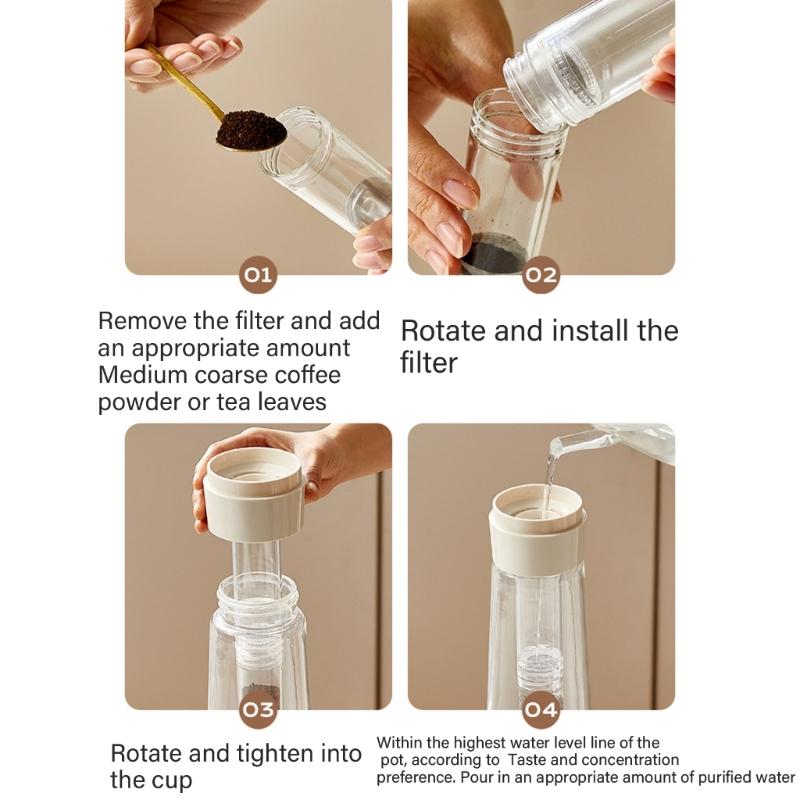 Insulated Travel Pitcher For Iced Coffee Teas Leak Proof Lid Durable Stainless Steel Outdoor Camping Hiking Accessories