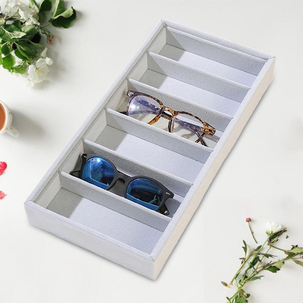 Brillenetui, Sonnenbrillen-Organizer, Leicht, Vielseitig, Samtausgekleidetes Schmuck-Organizer-Tablett