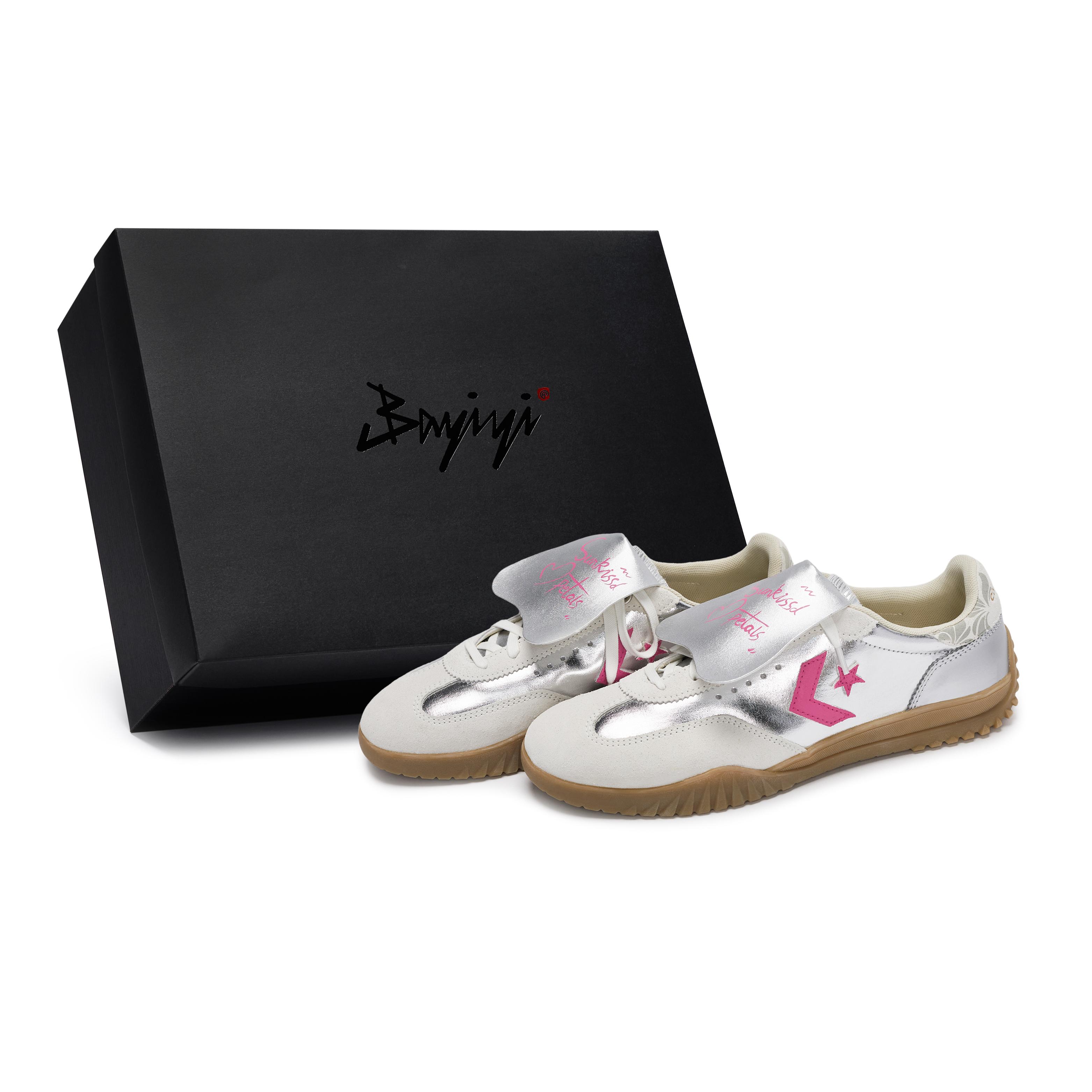 

Converse Run Star Trainer Casual Shoes Unisex Low top White/Silver/Rose Red A15189C(Team80-S-BOX) 44