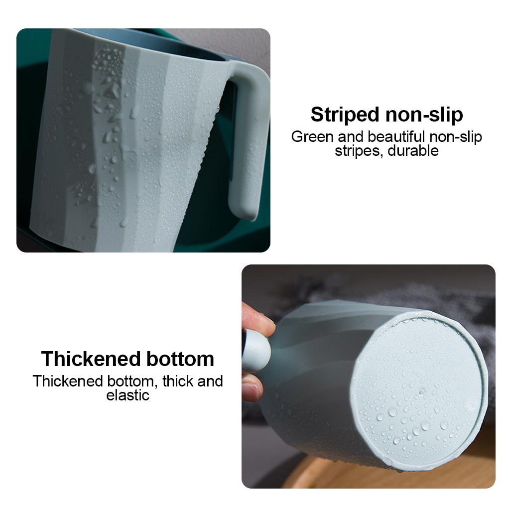 2/3 Tooth Cup Plastic Anti-slip Tooth Mug 301 To 400ml Bathroom Toothbrush Holder Washing Cup  Light Blue