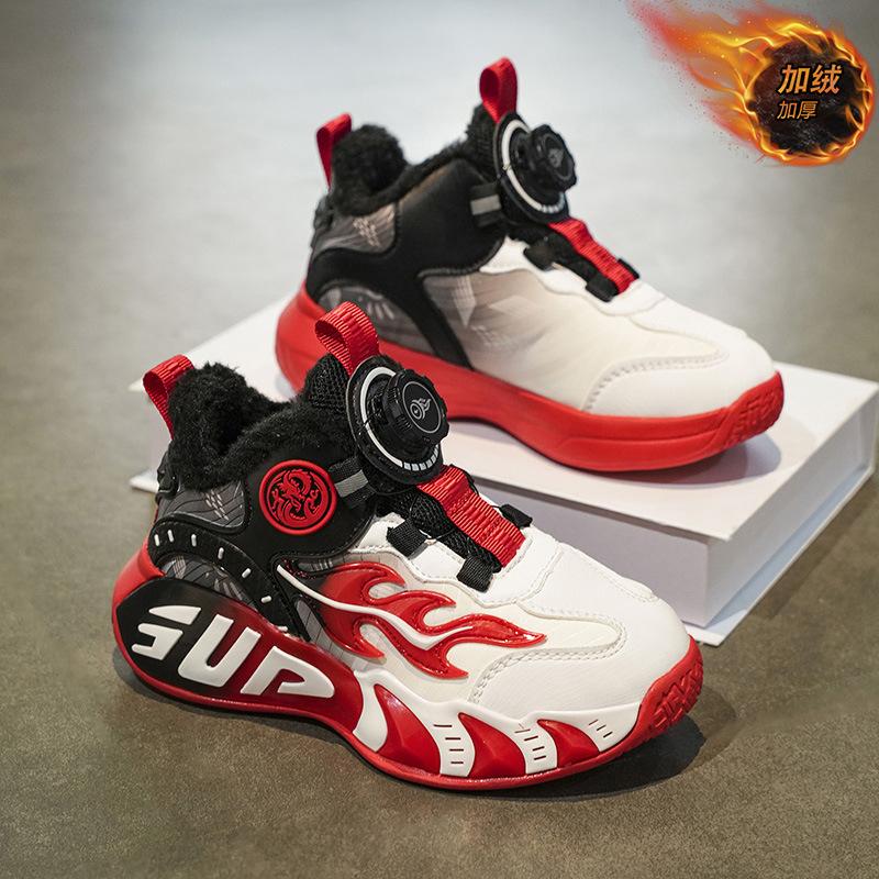 Modne buty bawełniane męskie gimnazjalne i starszych dzieci nowe buty sportowe treningowe gry studenckie sportowe buty do koszykówki na miejscu