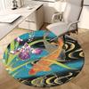 1pc Office Carpet Chair Mats Koi Fish Pond with Iris Flowers Perfect for Decorating Office Chairs, Living Rooms, Or Bedrooms