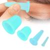 4pcs Vaccum Facial Massager Cupping Cup Face Lifting Firming Care Therapy Treatment (Green)