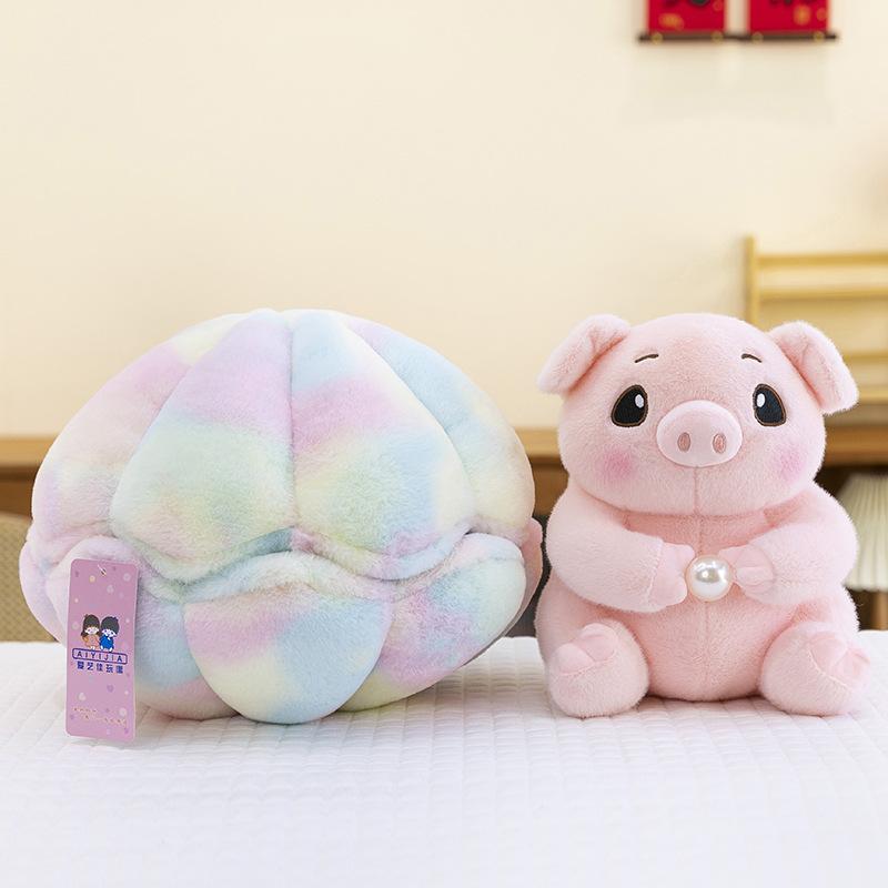 Creative Cute Shell Pig Plush Toy Pearl Doll Daughter Gift Doll Doll Pillow