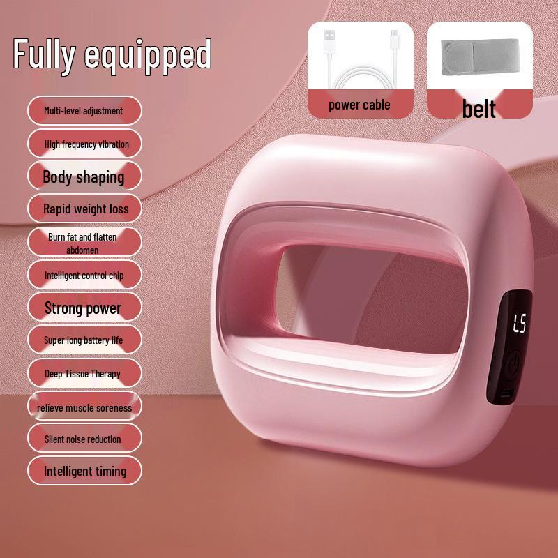 Fascia Ring Fat Burning & Muscle Massager - Cordless Vibrating Yoga Device Deluxe LCD Model [1200mAh]