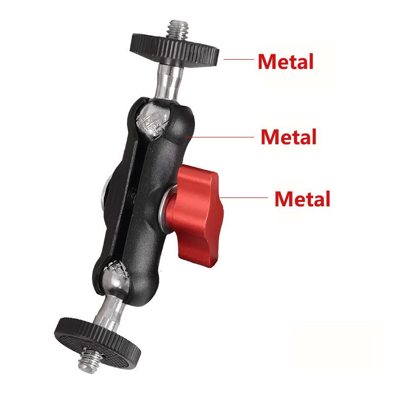 

Магическая рука с двойной шаровой головкой, шарнирная, с винтом 1/4 дюйма, удлинительное крепление для монитора, камеры, света, микрофона, фотоаксессуары