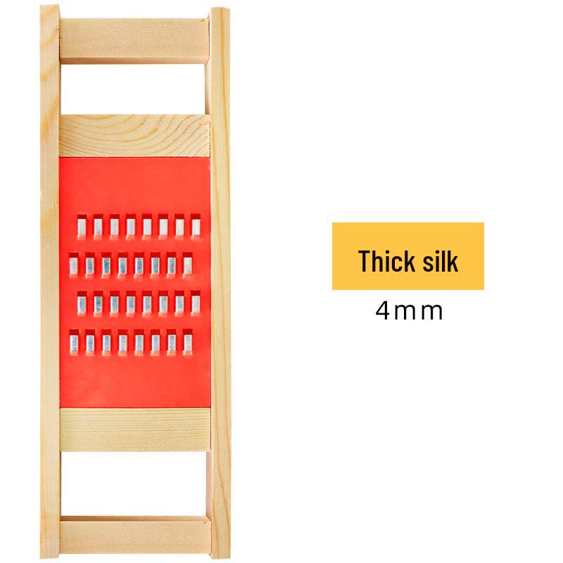 Doppelter Kartoffelschneider mit Handschutz: Reibe aus Massivholz zum groben und feinen Reiben, für Julienne-Scheiben und für den Haushaltsküchengebrauch.