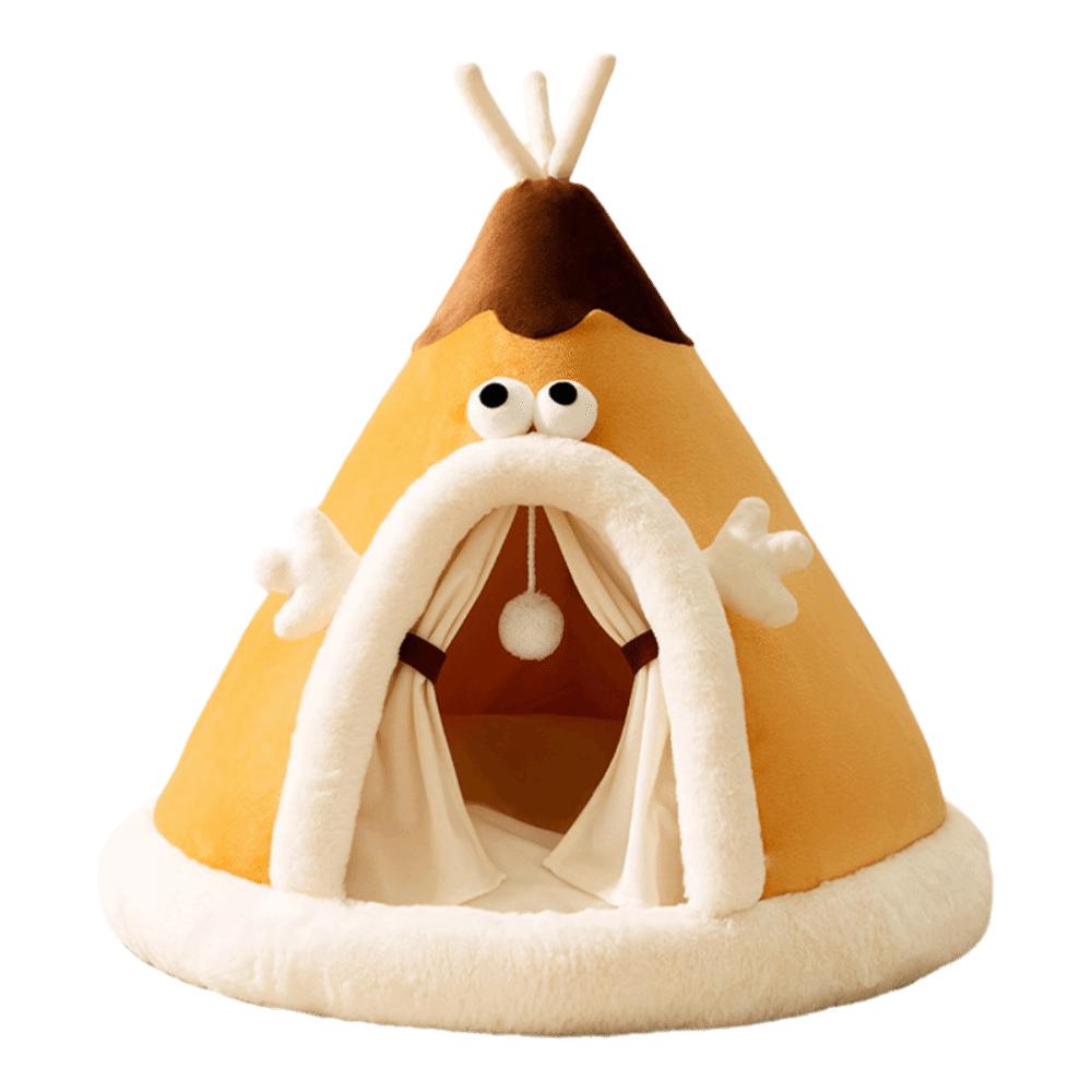 

Warm Triangle Tent Cat Nest Four Seasons Closed Design Dog Nest Universal House Type Cat House Pet M