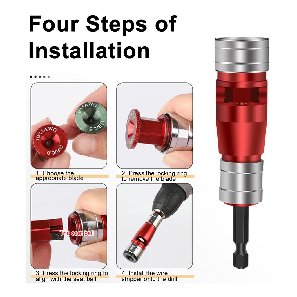 Electric Wire Stripper Fast Stripping Wire Tool Electric Wire Peeling Machine for Power Drill