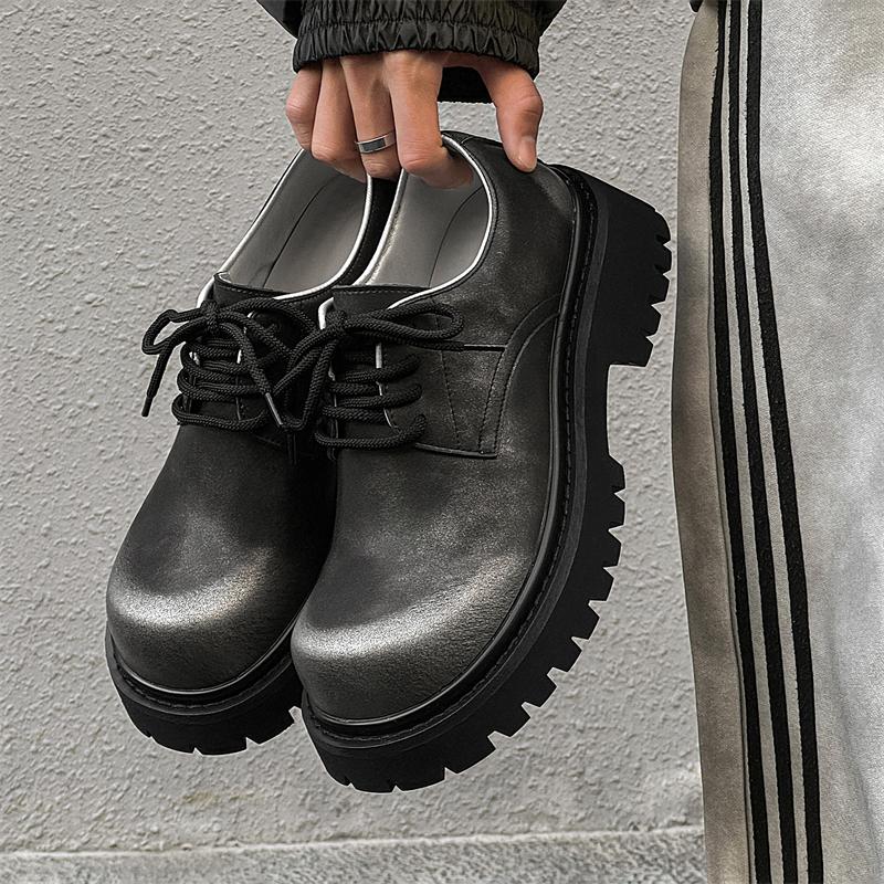Fashion Leather Shoes For Man Genuine Leather Big Size Shoes High Quality Designer Formal Platform Casual Shoes Fashion Business