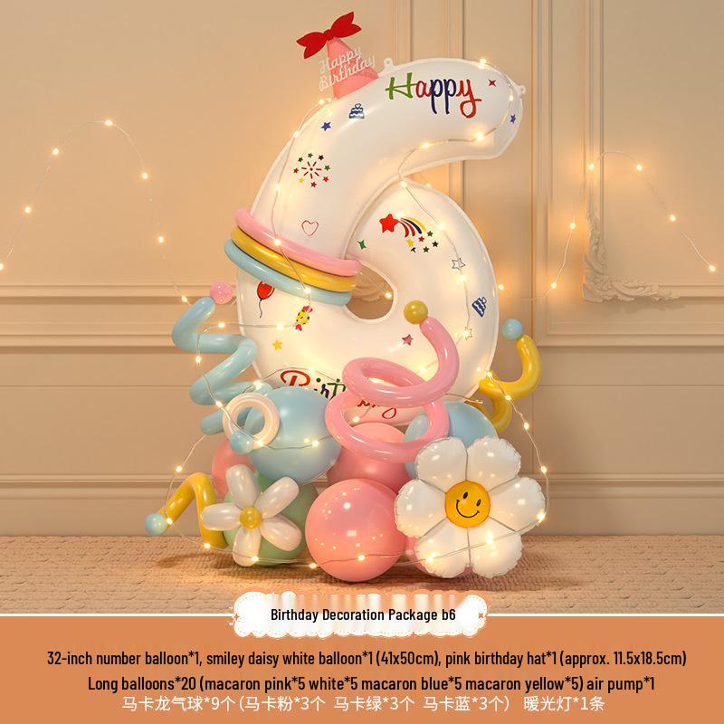 Accessori fotografici per il 3° compleanno del bambino: Palloncini e Decorazioni Numeriche