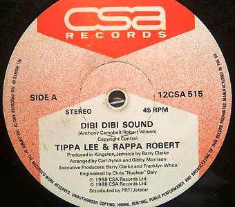 

12inch Record TIPPA LEE RAPPA ROBERT Dibi Dibi Sound 12CSA515 CSA Records 1988 UK Reggae Ska Dub Used