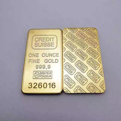 Swiss Bank Alloy Gold-Plated Commemorative Gold Bar Coin