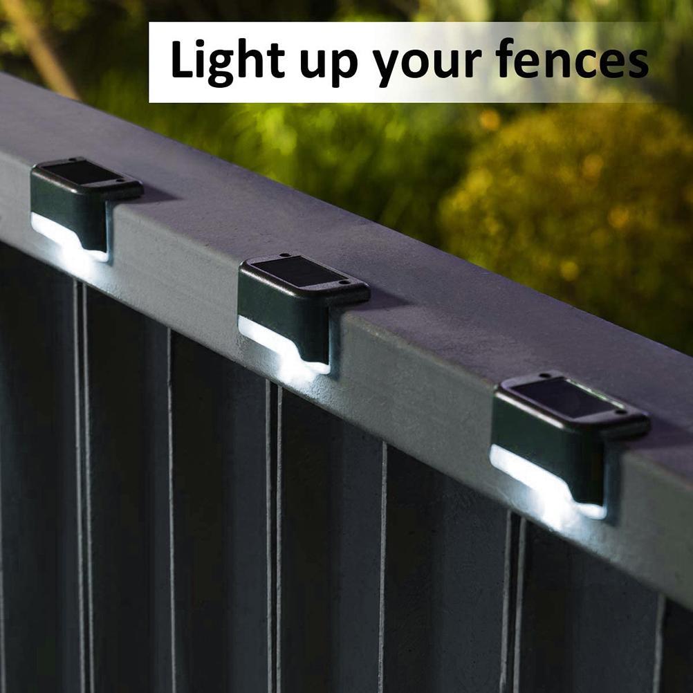 Outdoor Solar Deck Lights Solar Step Lights Waterproof Led Solar Lights White Light for Outdoor