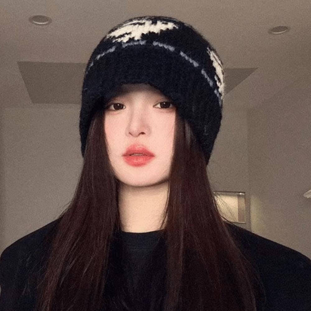 Warm Snowflake Beanies Printed Printing Knit Cap Retro Jacquard Knitted Hat  Apparel Accessories