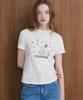 LADY VOLUME Friends Snoopy T-Shirt (Ivory)