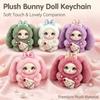 Big Ear Rabbit Plush Keychain Ornaments Car Key Ring Cute Bunny Doll Pendant  Gift For Girls