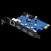 Ugreen PCI-E Gigabit Network Card with 3-Port USB 3.0 Hub (CN Version)