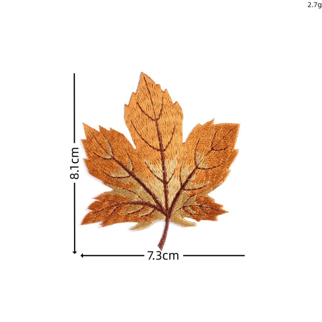 Maple Leaf Fabric Patches, Colorful Leaf Patches, Iron- Adhesive Backing