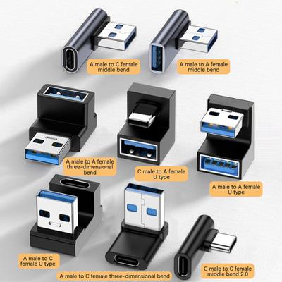 Adaptér USB-A pre mobilný telefón Usb C na USB A adaptér Pravouhlý typ C konektor