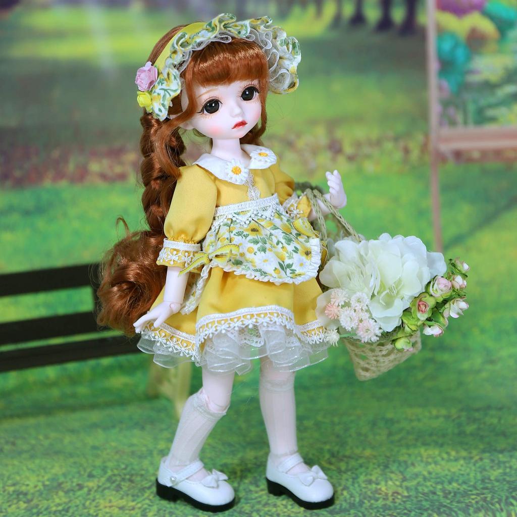 ICY Fortune Days 28cm BJD 28 Ball Jointed Full Set of Clothes and Best Gift for Girls 1/6 Doll, Doll, Shoes, 6+ (Summer)