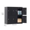 6 Door Lockable Cabinets for Home Office Gym Workshop Warehouse Bedroom Storage with Lock Latch